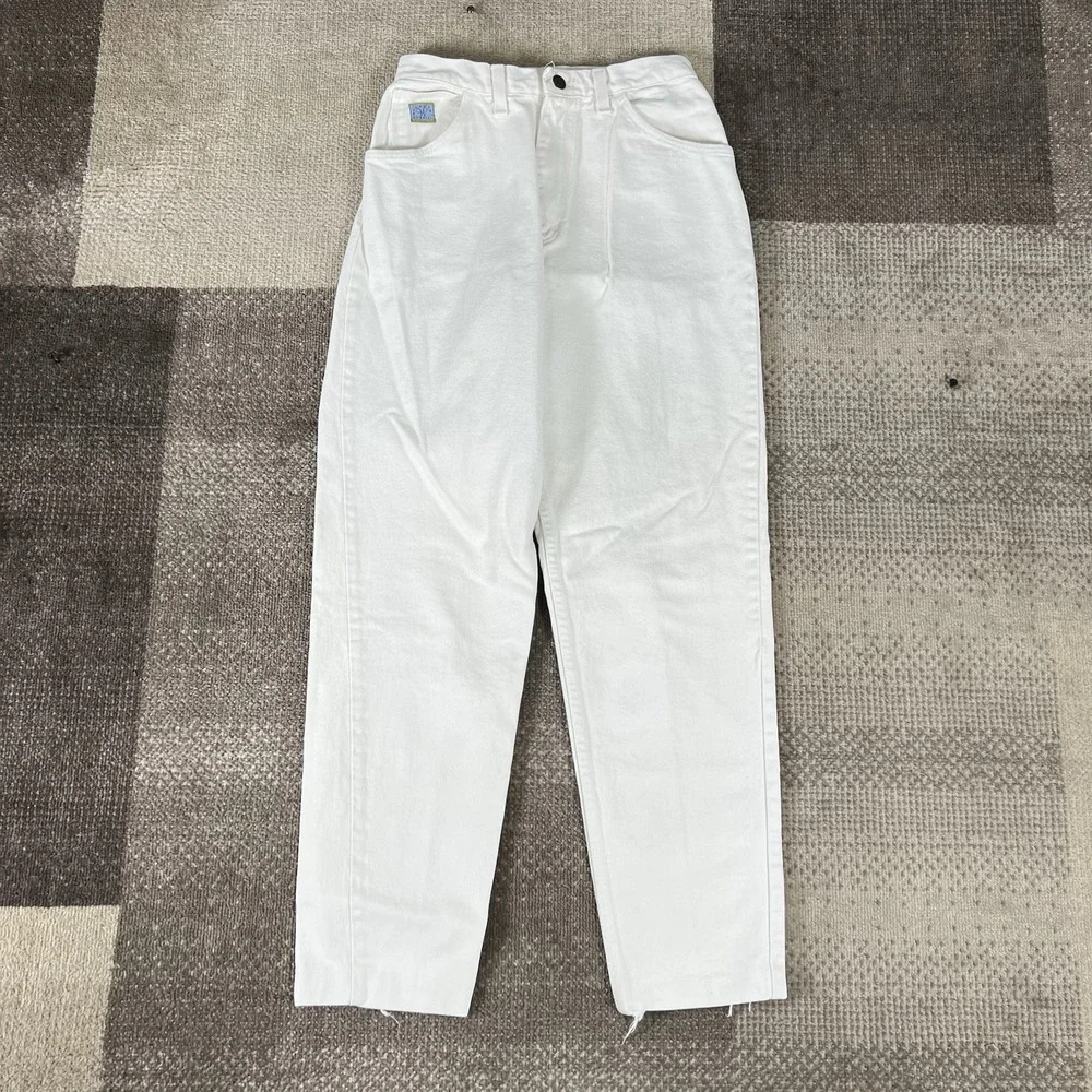 Vintage Wrangler For Woman Jeans‎ 10M White Denim High Rise Made In USA MSR01